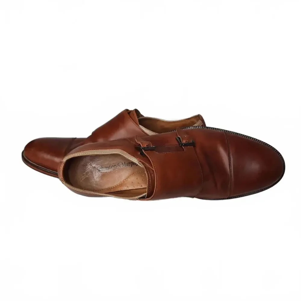 Johnston and Murphy Men's Brown Leather Double Monk‎ Strap 12